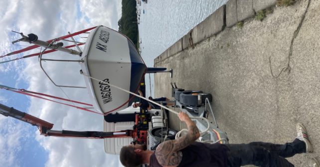 Mise à l’eau du bateau en 2023 après quelques mois d’entretien